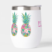 Ananas tropical rose et vert (Gauche)