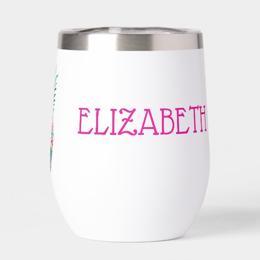 Ananas tropical rose et vert (Arrière)