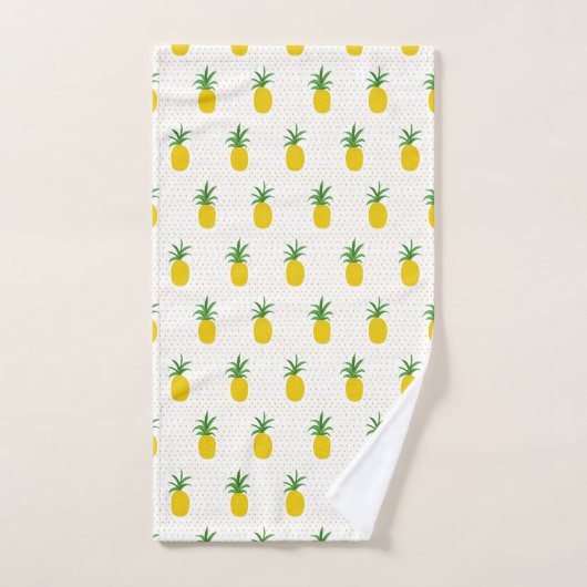 Ananas tropicaux d'or (Serviette à main)