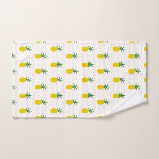 Ananas tropicaux d'or (Serviette à main)