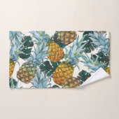 Ananas Tropicaux & Feuilles Île Exotique (Serviette à main)