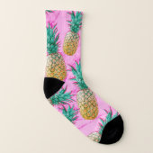 Ananas tropicaux Marbre rose Chic tendance (Droite extérieur)