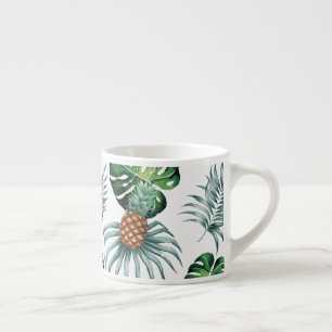 Ananas Tropisch Aquarel Jungle Palm Patroon Espresso Kop