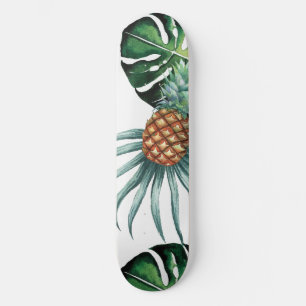Ananas Tropisch Aquarel Jungle Palm Patroon Skateboard