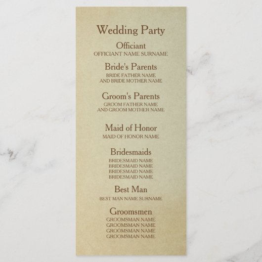 ananas tropisch strand bruiloft programma's (Achterkant)