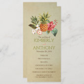 ananas tropisch strand bruiloft programma's (Voorkant / Achterkant)