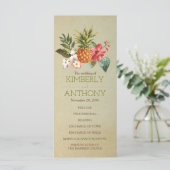 ananas tropisch strand bruiloft programma's (Staand voorkant)