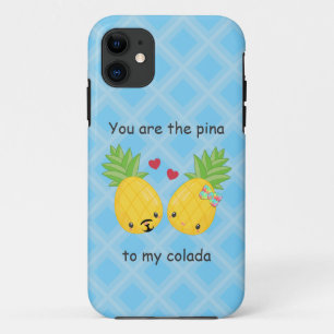  ananas tropische pina colada Romantic iPhone 11 Hoesje