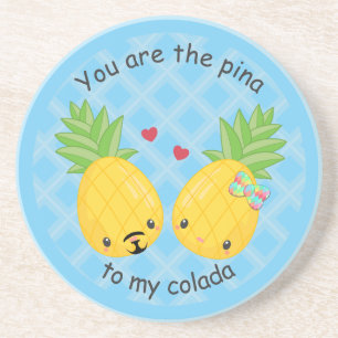  ananas tropische pina colada Romantic Zandsteen Onderzetter