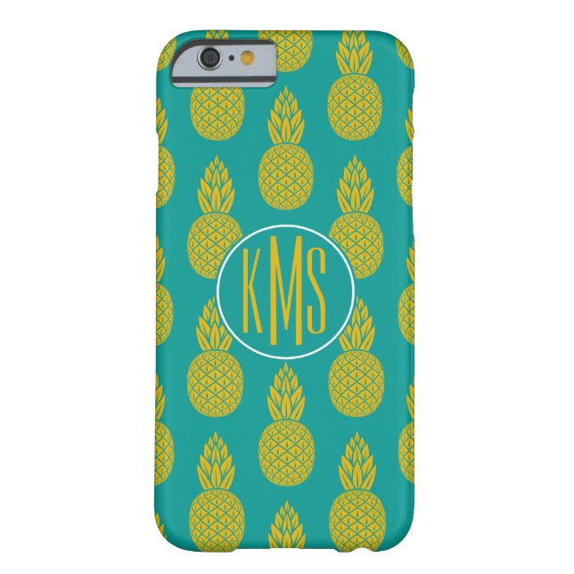 ananas tropische vruchten | Monogram Case-Mate iPhone Case (Achterkant)