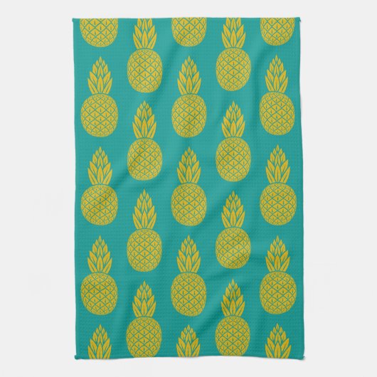 ananas tropische vruchten theedoek (Verticaal)