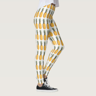 ananas tropische zomervruchten leggings