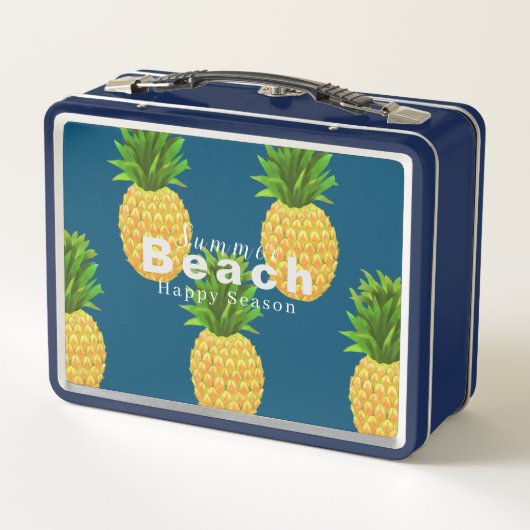 Ananas turquoise blauw (Achterkant)