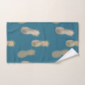 Ananas turquoise Blue Gold Glam (Serviette à main)