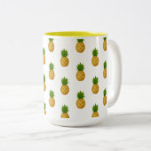 ananas tweekleurige koffiemok (Voorkant rechts)