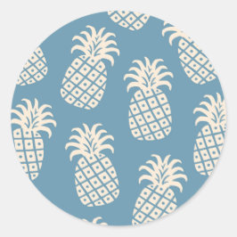 Ananas Twist Tropisch ontwerp Ronde Sticker