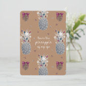 Ananas van mijn oog, Suikerpruim plat Feestdagenkaart (Staand voorkant)