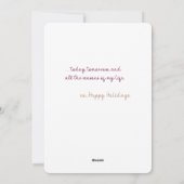 Ananas van mijn oog, Suikerpruim plat Feestdagenkaart (Achterkant)