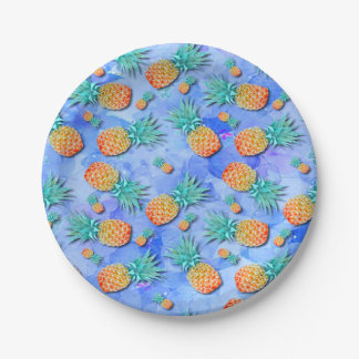 Ananas. Verf. Feest. Papieren Bordje