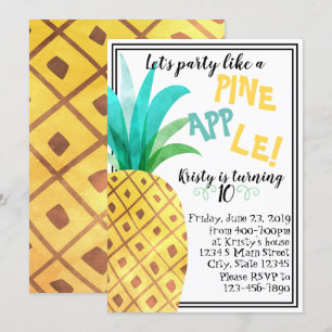 Ananas verjaardag kaart