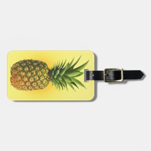 Ananas-vermogen Bagagelabel (Voorkant horizontaal)
