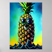 Ananas vous sourit | AI Art Poster (Devant)