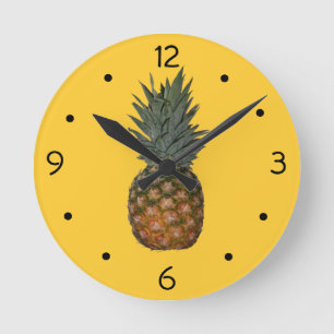 Ananas wandklok ronde klok