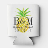Ananas Waterverf om te moeten houden bruiloft Drin Blikjeskoeler (Achterkant)