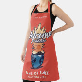 Ananas Welkom aangepaste naam, tekst & kleur Schort (Insitu)