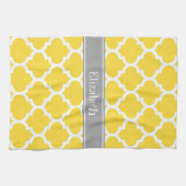 Ananas Whockey Moroccan #5 DK Gray Name Monogram Theedoek (Horizontaal)