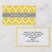 Ananas Whockey Moroccan #5 DK Gray Name Monogram Visitekaartje (Voorkant / Achterkant)