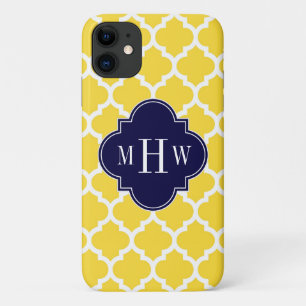 Ananas Whotkus Marokkaanse marinemonogram 3 Initia iPhone 11 Hoesje