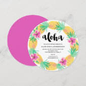 Ananas Wreatparty Invitation Kaart (Voorkant / Achterkant)