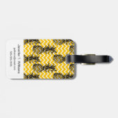 Ananas Zigzaggen Bagagelabel (Achterkant horizontaal)