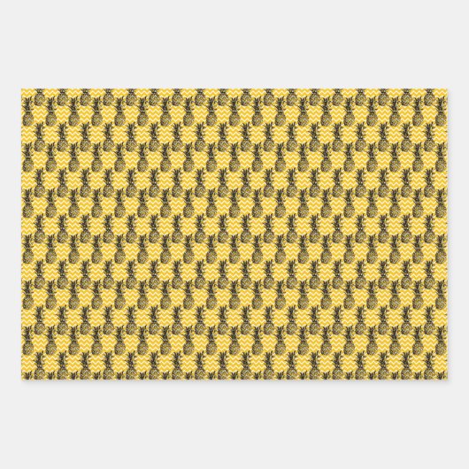 ananas Zigzags Inpakpapier Vel (Voorkant 3)