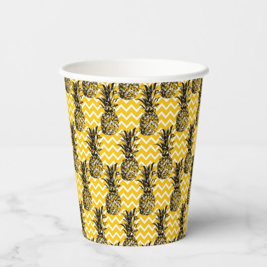 ananas Zigzags Papieren Bekers (Achterkant)