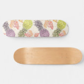 Ananas, zoet koppel, vruchten, waterverf skateboard (Horizontaal)