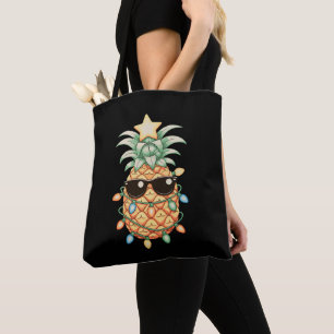 Ananas Zonnebril Kerstverlichting Kerst Vakantie Draagtas