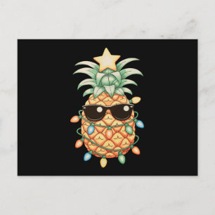 Ananas Zonnebril Kerstverlichting Kerst Vakantie Feestdagenkaart