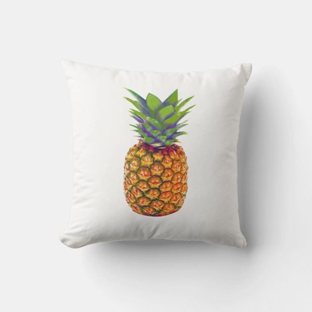 Ananasfruit op wit kussen (Voorkant)