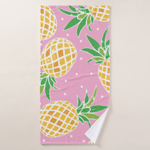 Ananasparadijs: Tropisch patroon Badhanddoek