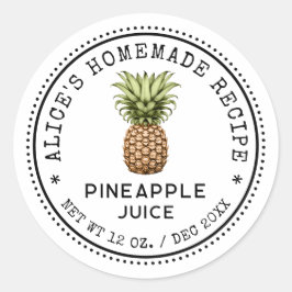 Ananassap inblikken label  stijl