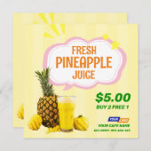 Ananassap Menu Flyer (Voorkant / Achterkant)