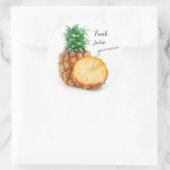 ananassap ronde sticker (Tas)