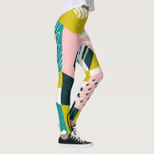 Ananassen Abstract: kleurrijke naadloze patchwork Leggings (Rechts)