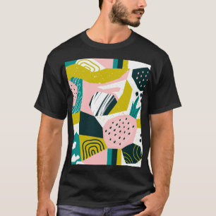 Ananassen Abstract: kleurrijke naadloze patchwork T-shirt