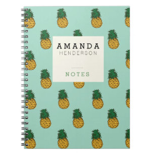 ananassen en mint-Notitieboek Notitieboek