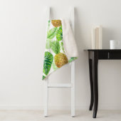 ananassen en tropische bladeren sherpa deken (In situ)