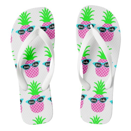 ananassen met "DIVAtude" Teenslippers (Voetbed)