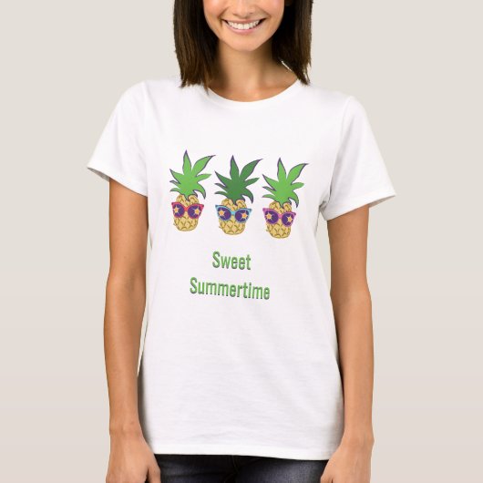 ananassen met zonnebril Sweet Summertime T-shirt (Voorkant)